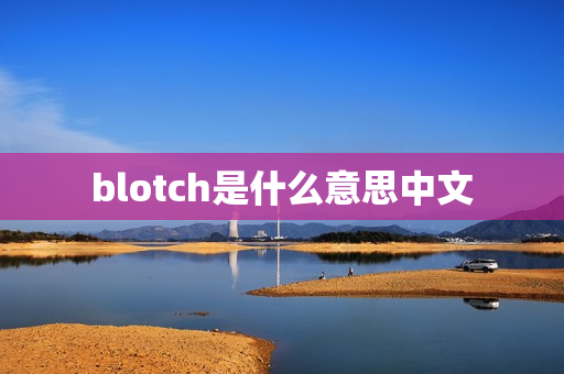 blotch是什么意思中文